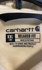 NWT Carhartt Womens Ivory Graphic Relaxed Fit Midweight Pullover Hoodie Size XXL image number 5