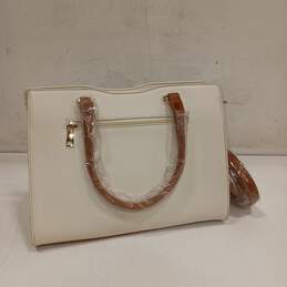 Cluci White & Brown Handbag W/ Tags alternative image
