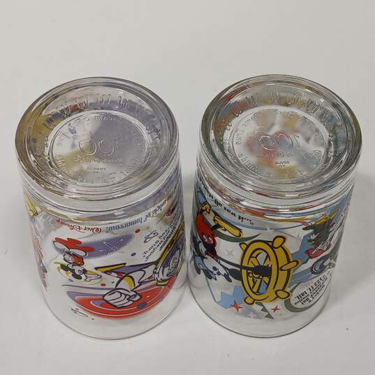 2 McDonalds Disney 100 Years of Disney Drinking Glasses Donald duck & Buzz  Lightyear