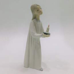 Retired Lladro Girl with Candle 4868 Glazed Porcelain Figurine