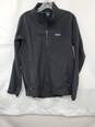 Wm Patagonia Black Polyester Worn Wear Full Zip Soft Shell Sz M image number 1