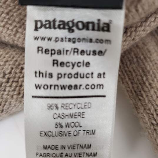 Patagonia MN's Light Brown Cashmere Blend Half Zip Pullover Size M image number 3