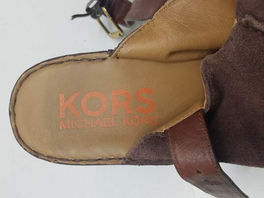 Michael Kors brown Womens Strap HeelsShoe Size 7.5 image number 8