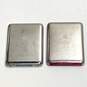 Apple iPod Nano 3rd Gen. (A1236) Burgundy & Silver (Lot of 2) image number 5