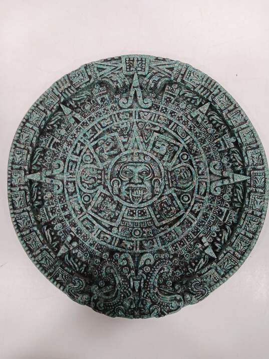 Decorative Blue Aztec Sun Stone image number 1