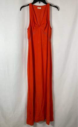 Valentino Orange Bodycon Dress - Size Medium