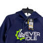NWT Womens Navy Blue Long Sleeve Hooded Pullover T-Shirt Size Small image number 3