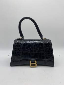 Balenciaga Hourglass Small Crocodile Embossed Top Handle Bag