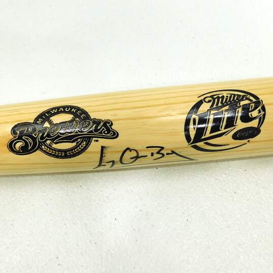 Lyle Overbay Autographed Baseball Bat Milwaukee Brewers image number 4