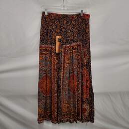 NWT VTG Istanbul Carpet WM's 100% Rayon Button Skirt Size 14