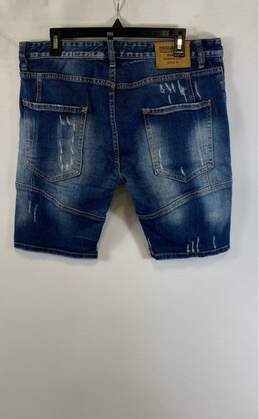 DSquared2 Blue Denim Distressed Shorts - Size 52 (US XL) alternative image