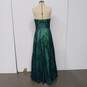 Jovani Women's Green/Blue Silk Beaded Formal Dress Size 10 image number 2