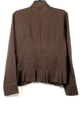 NWT INC International Concepts Womens Brown Long Sleeves Jacket Size Large alternative image