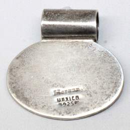 Mexico Artisan Morgan Signed Sterling Silver S Engraved Pendant alternative image