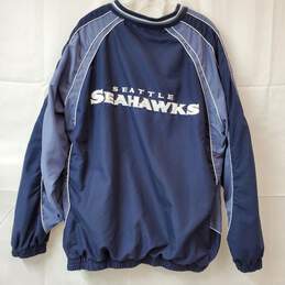 NFL Seattle Men's Blue Pullover Jacket with Pockets Side Zipper Size XXL alternative image