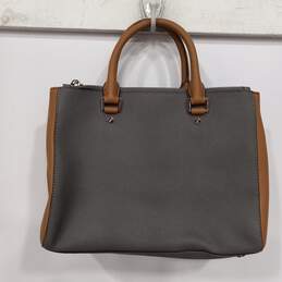 Michael Kors Gray & Brown Leather Tote Purse alternative image