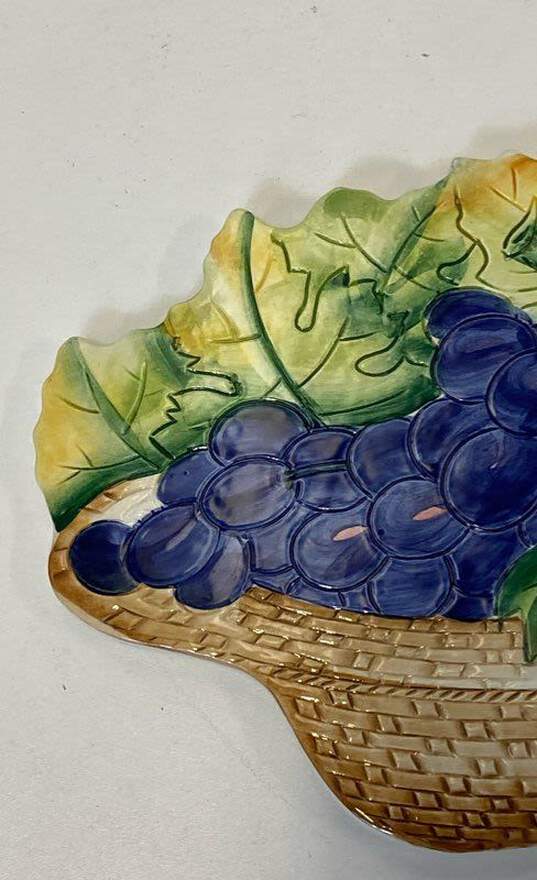 Grape Kitchen Trivet Made In Italy Ceramic Tray image number 3