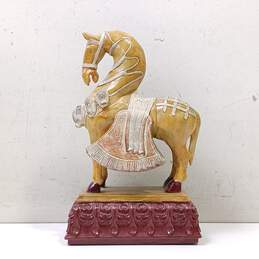 Vintage Chinese Tang Dynasty Sancai War Horse Statue Replica