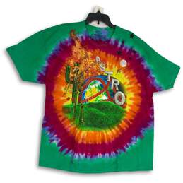 Astroworld Mens Multicolor Tie-Dye Short Sleeve Crew Neck T-Shirt Size XXL