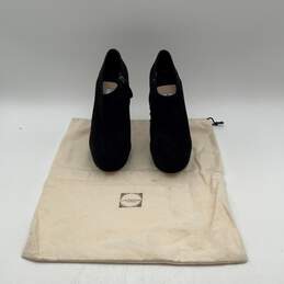 La Fenice Venezia Womens Black Suede Side Zip High Heel Ankle Booties Size 7.5