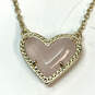 Designer Kendra Scott Gold-Tone Chain Lobster Clasp Heart Pendant Necklace image number 3