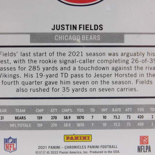 2021 Justin Fields Panini Rookie Chicago Bears image number 3