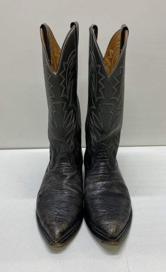 Nocona Gray Leather Western Boots Men's Size 8.5 D image number 2