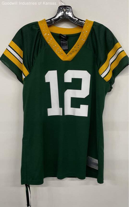 NFL Team Apparel Green Bay Packers Bling Jersey #12 Rodgers T-shirt - Size M image number 1