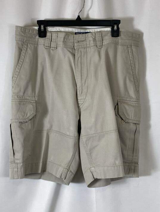 Polo Ralph Lauren Mens Beige Cotton Pockets Flat Front Cargo Pants Size 38 image number 1