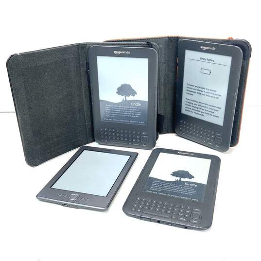 Amazon Kindle E-Readers Assorted Models Lot of 4 (For Parts or Repair) image number 1