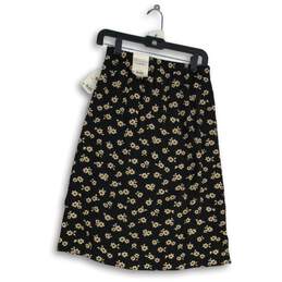 NWT Free Assembly Womens Black Floral Straight & Pencil Skirt Size 10/12 L alternative image