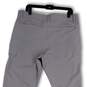 Mens Gray Flat Front Slash Pocket Straight Leg Dress Pants Size 34X32 image number 4