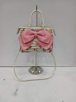 Betsey Johnson White Floral w/ Pink Box Shoulder Bag alternative image