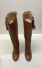 Coach Leather Therese Riding Boots Tan 8 image number 5