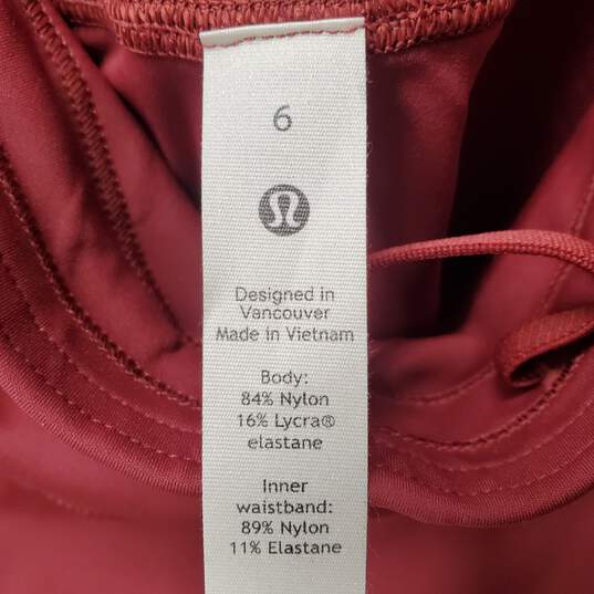 Buy the Lululemon NWT Base Pace HR Tight 25in Cropped Activewear Leggings -  Mulled Wine Red - Women's Size 6