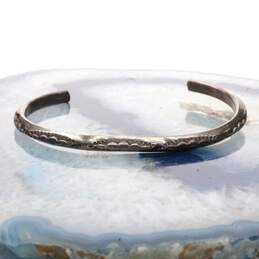 Artisan M Signed Sterling Silver Children's Cuff Bracelet alternative image