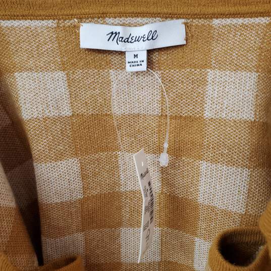 NEW Madewell Checkered Mustard/Cream Tank Top Size M image number 3