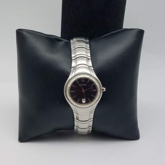 Women's Bulova Stainless Steel Watch image number 3