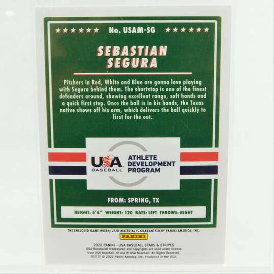 2022 Sebastian Segura Panini USA Baseball Materials Pre-Rookie /99 image number 3