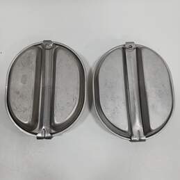 Vintage Metal Camping Meal Trays