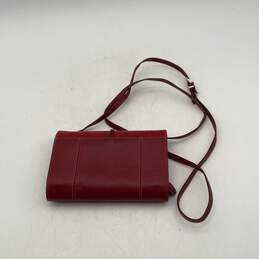 Brighton Womens Red Leather Crossbody Strap Inner Pocket Wallet Purse alternative image