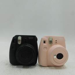 Fujifilm Instax Black Mini 8 & Baby Pink Mini 9 Instant Film Cameras