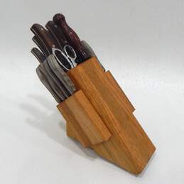 VTG ArrowHead USA Cutlery Kitchen Knives Set w/ Knife Block 15 Pcs. alternative image