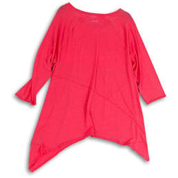 NWT Womens Pink Crew Neck 3/4 Raglan Sleeve Pullover Blouse Top Size 1X alternative image