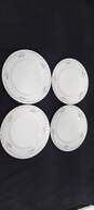 Bundle of 4 Genuine Porcelain China Gold Standard White Plates w/Floral Design image number 3