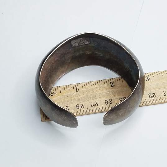 Sterling Silver Convex Cuff 6 1/2 Bracelet 43.8g image number 4