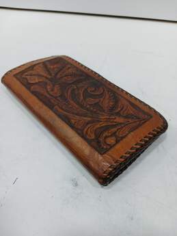 Brown Hand Tooled Leather Wallet