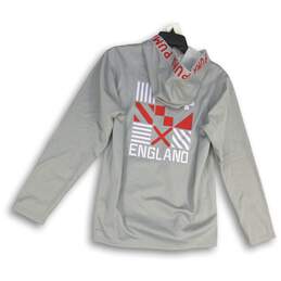 NWT Puma Mens Pullover Hoodie Warmcell Ftblcore England Insulated Gray Red Sz S alternative image