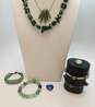 Artisan Silvertone Kyanite & Lapis Heart Pendants & Aventurine & Eilat Beaded Necklaces Moonstone Pearl Amethyst & Fluorite Bracelets 170.4g image number 6