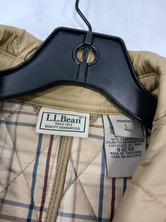 LL Bean Women's Tan Coat Size L image number 7